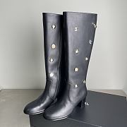 Chanel Double C Slim Fit Boots Black - 1