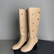Chanel Double C Slim Fit Boots Beige - 1