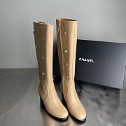 Chanel Double C Slim Fit Boots Beige - 3