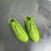 Balenciaga City Women's Flat Lace-up Casual Shoes Green - 4
