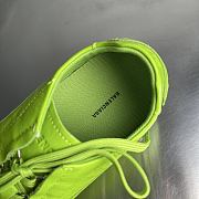 Balenciaga City Women's Flat Lace-up Casual Shoes Green - 3
