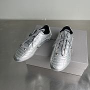 Balenciaga City Women's Flat Lace-up Casual Shoes Silver - 1