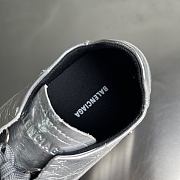 Balenciaga City Women's Flat Lace-up Casual Shoes Silver - 6
