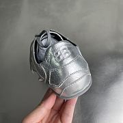 Balenciaga City Women's Flat Lace-up Casual Shoes Silver - 5