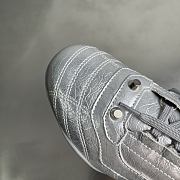 Balenciaga City Women's Flat Lace-up Casual Shoes Silver - 4