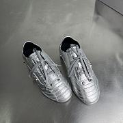 Balenciaga City Women's Flat Lace-up Casual Shoes Silver - 3