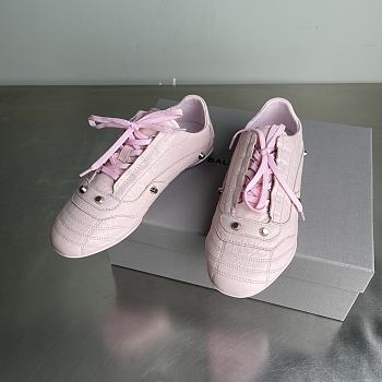 Balenciaga City Women's Flat Lace-up Casual Shoes Pink