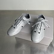 Balenciaga City Women's Flat Lace-up Casual Shoes Gray - 1