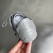 Balenciaga City Women's Flat Lace-up Casual Shoes Gray - 6