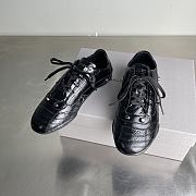 Balenciaga City Women's Flat Lace-up Casual Shoes Black - 1