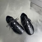 Balenciaga City Women's Flat Lace-up Casual Shoes Black - 3