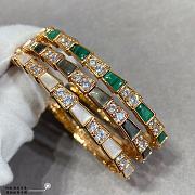 Bvlgari Craftsmanship wide snake bone bangle - 6
