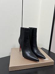 Christian Louboutin CL Red Sole Zipper High-Heeled Ankle Boots (06) - 1