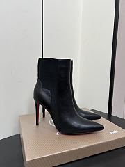 Christian Louboutin CL Red Sole Zipper High-Heeled Ankle Boots (06) - 4