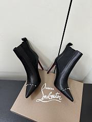 Christian Louboutin CL Red Sole Zipper High-Heeled Ankle Boots (05) - 5