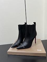 Christian Louboutin CL Red Sole Zipper High-Heeled Ankle Boots (05) - 4