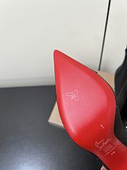 Christian Louboutin CL Red Sole Zipper High-Heeled Ankle Boots (05) - 2