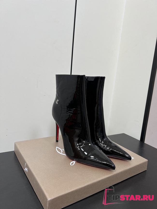 Christian Louboutin CL Red Sole Zipper High-Heeled Ankle Boots (04) - 1