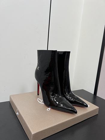 Christian Louboutin CL Red Sole Zipper High-Heeled Ankle Boots (04)