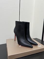 Christian Louboutin CL Red Sole Zipper High-Heeled Ankle Boots (03) - 1