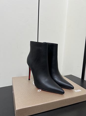Christian Louboutin CL Red Sole Zipper High-Heeled Ankle Boots (03)