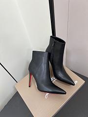Christian Louboutin CL Red Sole Zipper High-Heeled Ankle Boots (03) - 6