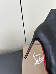 Christian Louboutin CL Red Sole Zipper High-Heeled Ankle Boots (03) - 5