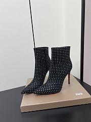 Christian Louboutin CL Red Sole Zipper High-Heeled Ankle Boots 10.5 cm (02) - 6
