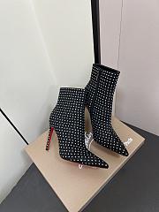 Christian Louboutin CL Red Sole Zipper High-Heeled Ankle Boots 10.5 cm (02) - 4