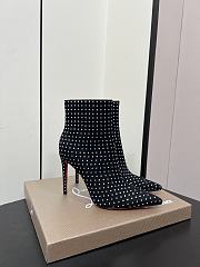 Christian Louboutin CL Red Sole Zipper High-Heeled Ankle Boots 10.5 cm (02) - 5