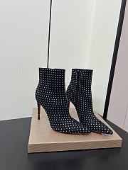 Christian Louboutin CL Red Sole Zipper High-Heeled Ankle Boots 10.5 cm (02) - 2