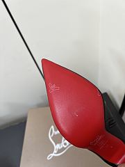 Christian Louboutin CL Red Sole Zipper High-Heeled Ankle Boots 10.5 cm (01) - 5