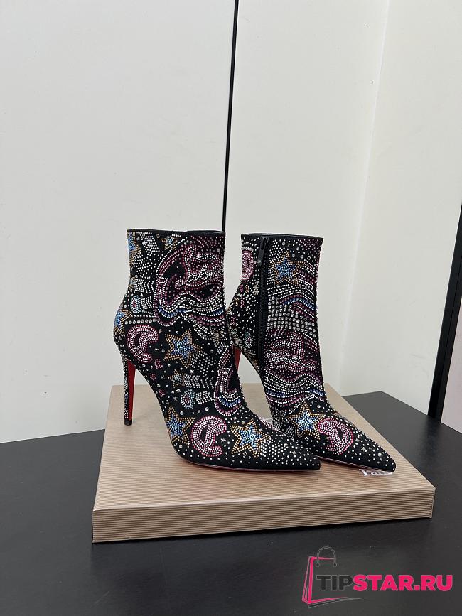 Christian Louboutin CL Red Sole Pointed Toe Side Zipper 10.5 cm - 1