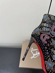Christian Louboutin CL Red Sole Pointed Toe Side Zipper 10.5 cm - 6