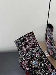 Christian Louboutin CL Red Sole Pointed Toe Side Zipper 10.5 cm - 4