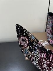 Christian Louboutin CL Red Sole Pointed Toe Side Zipper 10.5 cm - 3