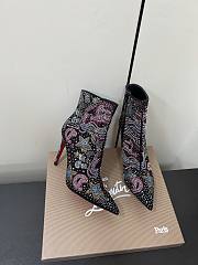 Christian Louboutin CL Red Sole Pointed Toe Side Zipper 10.5 cm - 2