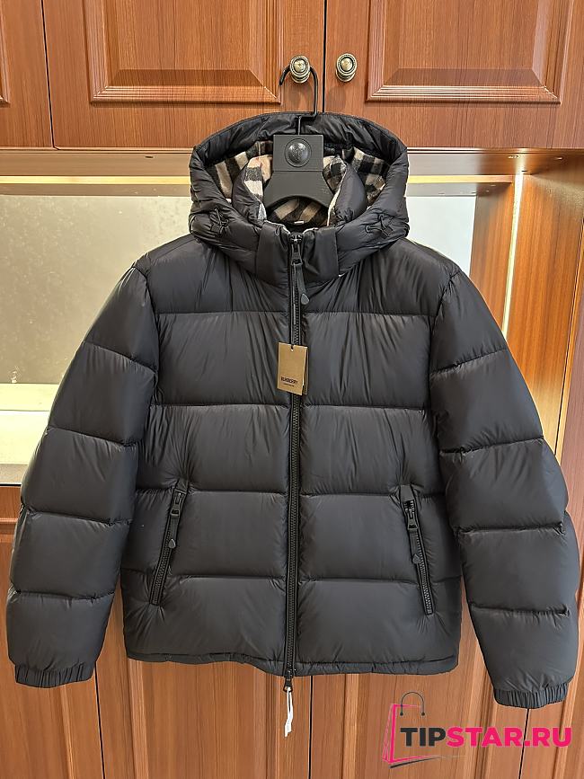 Burberry Stand-collar hooded down jacket black - 1