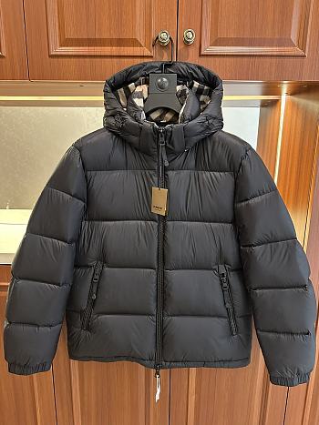 Burberry Stand-collar hooded down jacket black