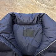 Prada stand-collar down jacket navy blue - 5