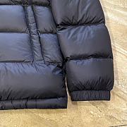 Prada stand-collar down jacket navy blue - 4