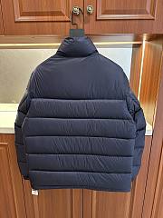 Prada stand-collar down jacket navy blue - 2