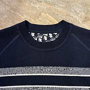Dior round neck knit wool sweater dark blue - 6