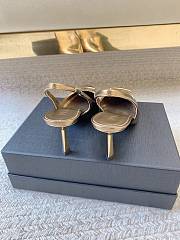 Prada Black Brushed Leather Slingback Pumps Gold - 2