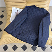 Miumiu Diamond Pattern Cotton-padded Jacket Navy Blue - 6