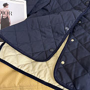 Miumiu Diamond Pattern Cotton-padded Jacket Navy Blue - 2