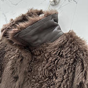 Ysl Tuscan Shearling Coat In Brown - 2