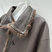 Ysl Leather Jacket In Brown - 5