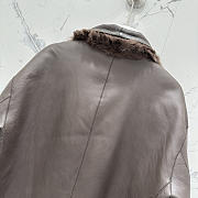 Ysl Leather Jacket In Brown - 4