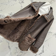 Ysl Leather Jacket In Brown - 3